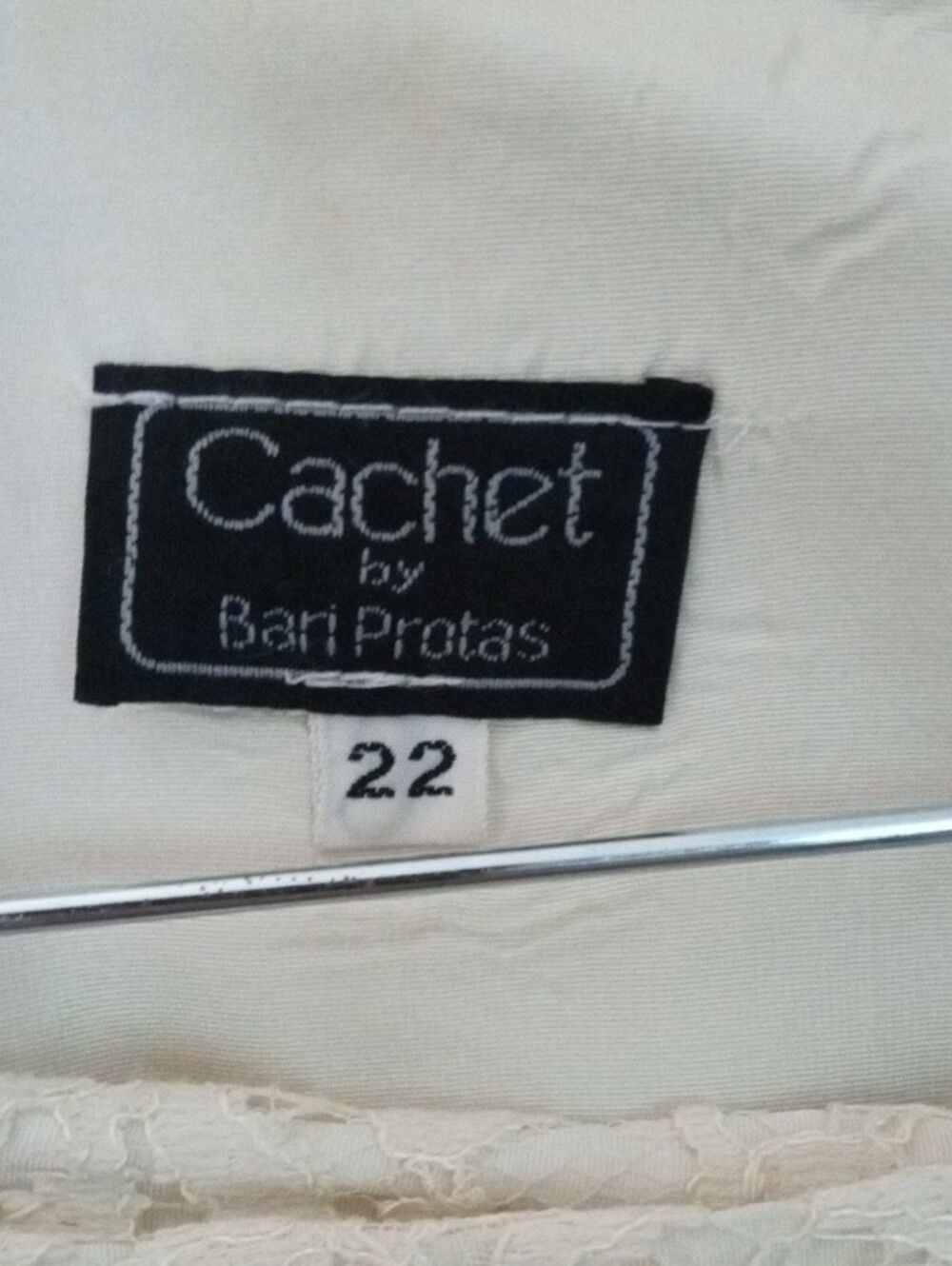 Cachet by Bari Protas Ivory Lace 2pc Skirt Suit Plus Size 22 - Picture 11 of 11